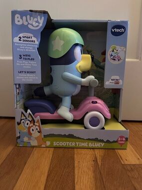 VTech Bluey Scooter Time Bluey Toy - Pink & Light Blue